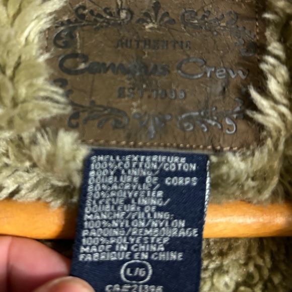 CAMPUS CREW Vintage Sherpa Lined Denim Jean Coat - Picture 4 of 4